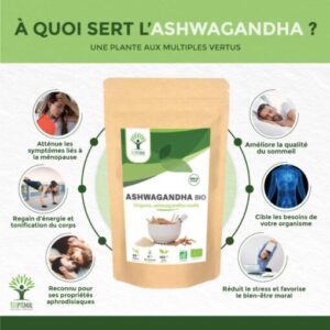 Ashwagandha bio poudre 100gr – Image 3