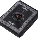 Tapis de prière de poche pliable avec son étui (Léger avec sa sacoche, transportable idéal pour voyage et déplacement)