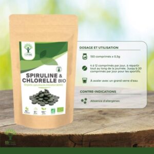 150 Spiruline & chlorelle bio Naturelle – Image 3
