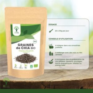 Graines de Chia – Super-aliment riche en fibres, oméga-3 et énergie naturelle – Image 2