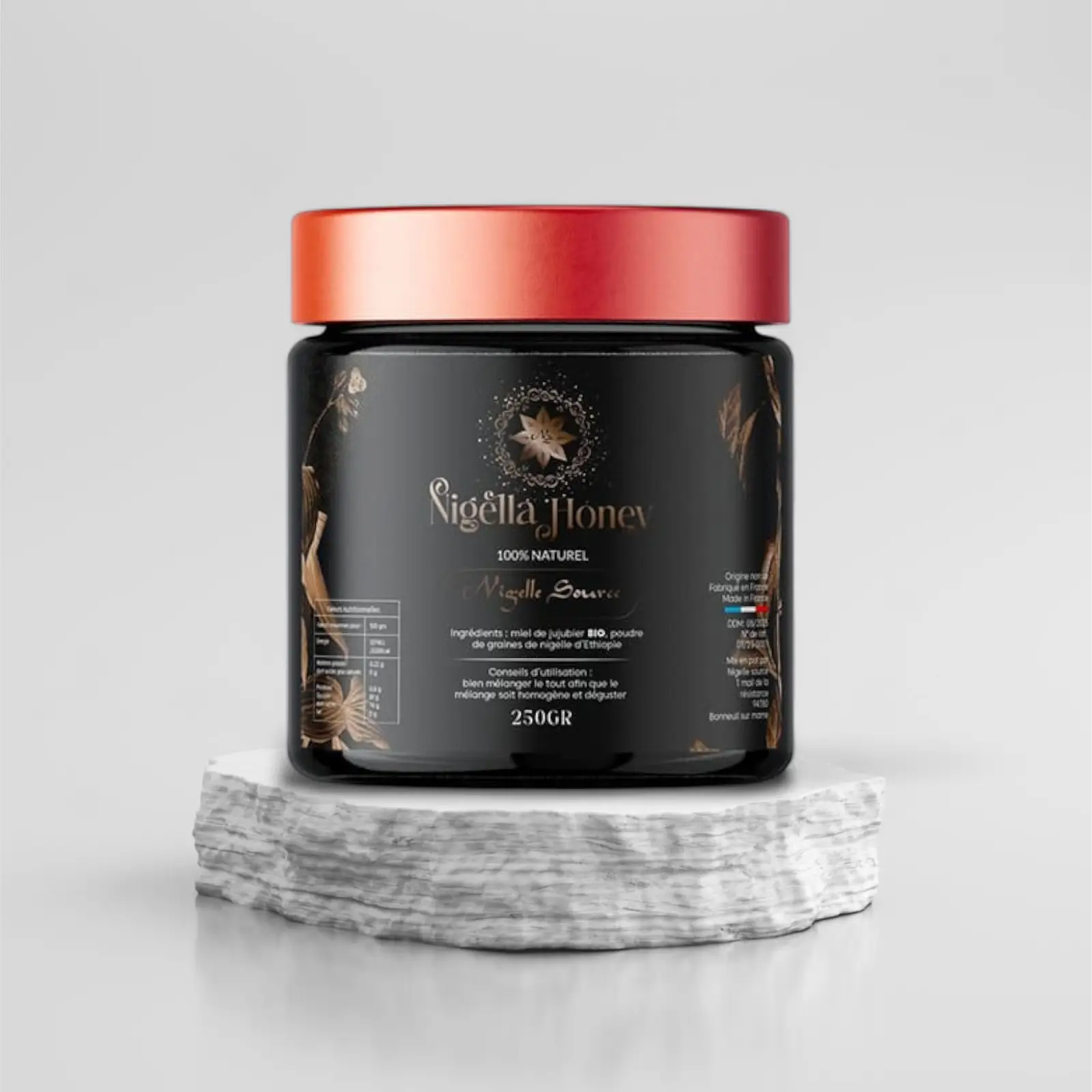 1000085059.webp Nigella Honey (Miel d'eucalyptus bio à la nigelle) 250g – – Image 1