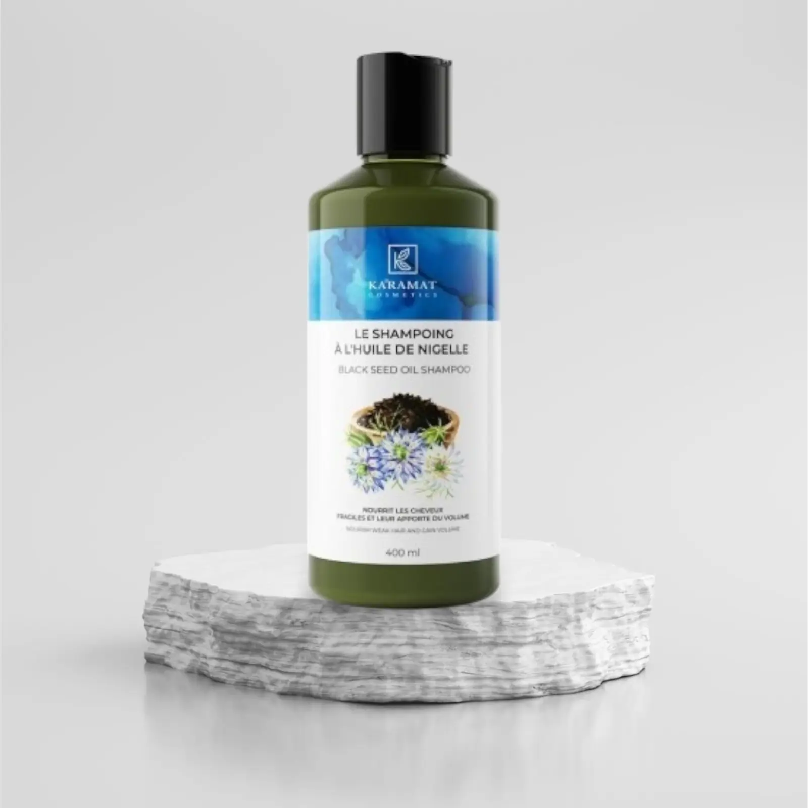 1000086849.png Shampoing à l’huile de nigelle 400ml – Karamat Cosmetics – Image 1