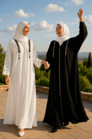 Abaya Dubaï zippée – Abaya moderne chic pour femme musulmane